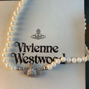 Silver Pearl Vivienne Westwood Necklace